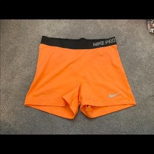 Large Nike Pro orange spandex